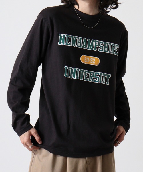 FUNALIVE（ファンアライブ）の「Cotton crew neck long sleeve T-shirt / プリントオーバーTシャツ unisex（Tシャツ/カットソー・メンズ・ブラック/ホワイト系1/ホワイト系2/ブラック系5/オフホワイト/杢グレー/ブラック系2/ホワイト系3/ブラック系4/ヘザーチャコール/ブラック系1/ブラック系3/ホワイト系4/ライトグリーン/ラベンダー/ネイビー/チャコール/ミント/グレー系1/ダークグリーン・M/L/XL）」の12枚目の写真