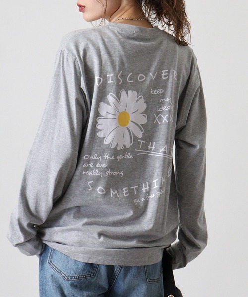 FUNALIVE（ファンアライブ）の「Cotton crew neck long sleeve T-shirt / プリントオーバーTシャツ unisex（Tシャツ/カットソー・メンズ・ブラック/ホワイト系1/ホワイト系2/ブラック系5/オフホワイト/杢グレー/ブラック系2/ホワイト系3/ブラック系4/ヘザーチャコール/ブラック系1/ブラック系3/ホワイト系4/ライトグリーン/ラベンダー/ネイビー/チャコール/ミント/グレー系1/ダークグリーン・M/L/XL）」の13枚目の写真