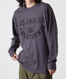 Cotton crew neck long sleeve T-shirt / プリントオーバーTシャツ unisex