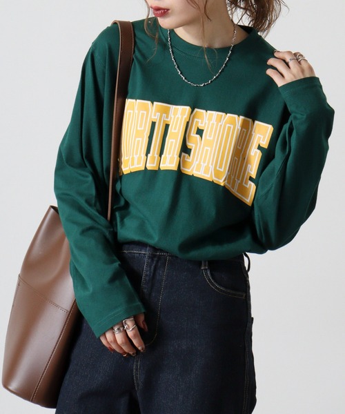 FUNALIVE（ファンアライブ）の「Cotton crew neck long sleeve T-shirt / プリントオーバーTシャツ unisex（Tシャツ/カットソー・メンズ・ブラック/ホワイト系1/ホワイト系2/ブラック系5/オフホワイト/杢グレー/ブラック系2/ホワイト系3/ブラック系4/ヘザーチャコール/ブラック系1/ブラック系3/ホワイト系4/ライトグリーン/ラベンダー/ネイビー/チャコール/ミント/グレー系1/ダークグリーン・M/L/XL）」の17枚目の写真