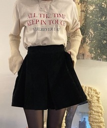 YUGA_YGMC コーデュロイ プリーツミニスカート