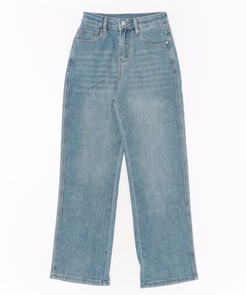 aimoha（アイモハ）の「【Aimoha】ストレートフィット ドレープジーンズ（デニムパンツ・レディース・ネイビー/ライトブルー/グレー/ブルー・SMALL/MEDIUM/LARGE）」の6枚目の写真