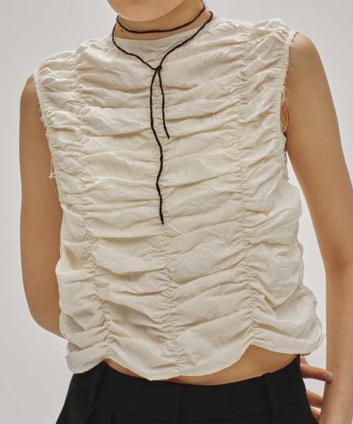 セール】Piping Shirring Blouse（Tシャツ/カットソー