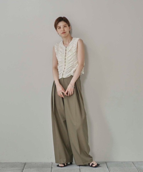 セール】Piping Shirring Blouse（Tシャツ/カットソー