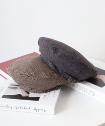 FUNALIVE（ファンアライブ）の「千鳥チェックベレー帽（ハンチング/ベレー帽）」