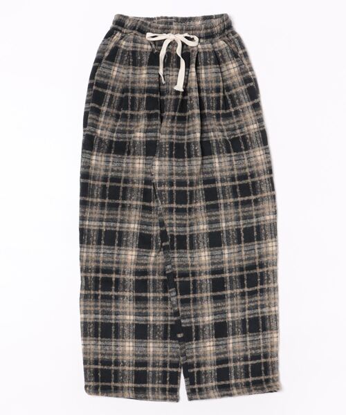 Ritzy（リッツィー）の「チェック柄 イージーワイドパンツ　グランパコアコーデ（その他パンツ・レディース・サックスブルー/レッド/モカ/ネイビー/ブラック・L/M）」の2枚目の写真