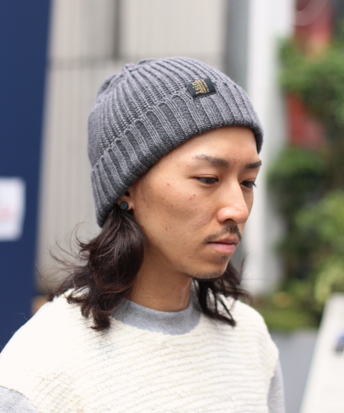 1sin（イッシン）の「1sin(イッシン) ニットキャップ（ニットキャップ/ビーニー・メンズ・ブラック/ネイビー/カーキ/グレー・FREE）」の3枚目の写真