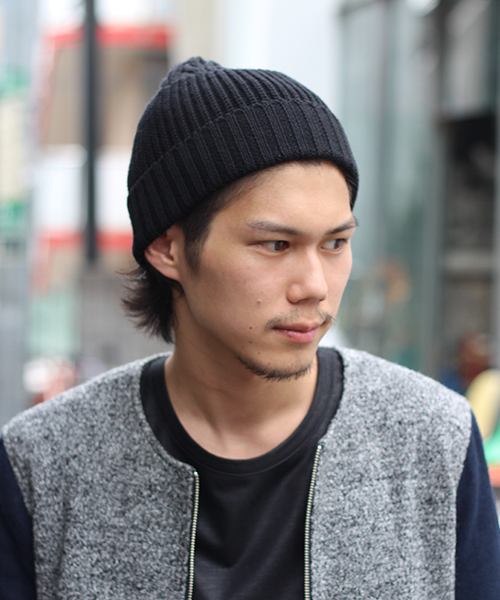 1sin（イッシン）の「1sin(イッシン) ニットキャップ（ニットキャップ/ビーニー・メンズ・ブラック/ネイビー/カーキ/グレー・FREE）」の2枚目の写真