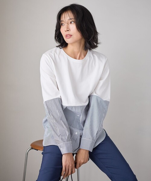 ANY(エニィ)の「コンビネーションテールT(Tシャツ/カットソー・レディース・ブルー系1/ホワイト系・2/3)」の20枚目の写真