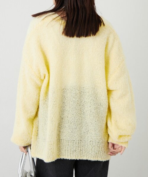 CIAOPANIC TYPY（チャオパニックティピー）の「深Vネックブークレシアーニット（ニット/セーター・レディース・ベージュ/イエロー/オフホワイト/ブラック・ONE SIZE）」の10枚目の写真