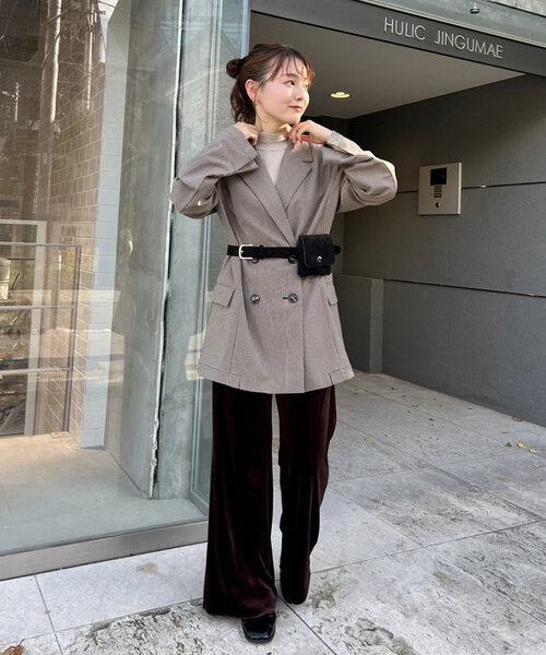 mystic（ミスティック）の「フェイクスウェードウエストポーチ（ボディバッグ/ウエストポーチ・レディース・ブラック/キャメル・ONE SIZE）」の9枚目の写真