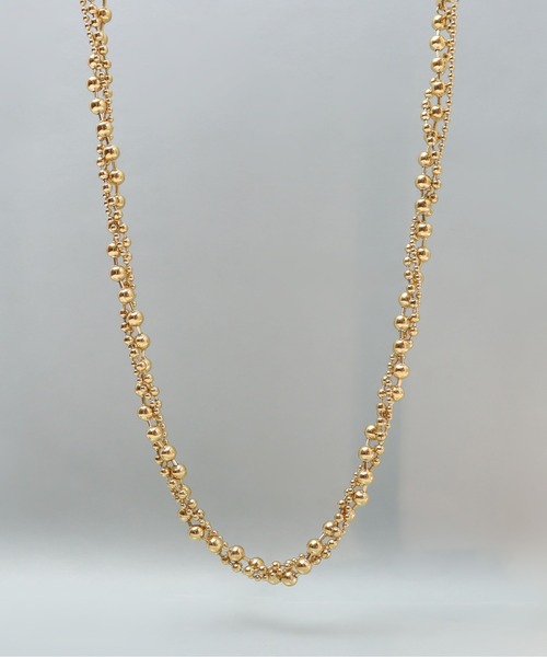 ieLS（イエルズ）の「金属アレルギー対応「ieLS」ステンレス　3連ボールネックレス（ネックレス・メンズ・シルバー/ゴールド・ONE SIZE）」の7枚目の写真