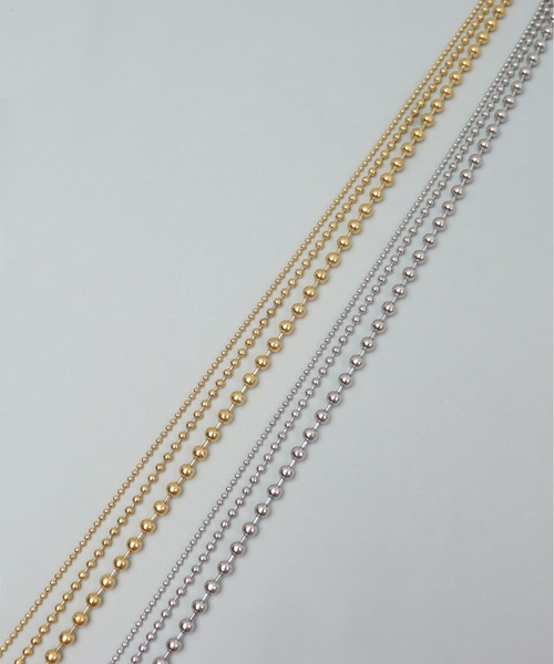 ieLS（イエルズ）の「金属アレルギー対応「ieLS」ステンレス　3連ボールネックレス（ネックレス・メンズ・シルバー/ゴールド・ONE SIZE）」の8枚目の写真