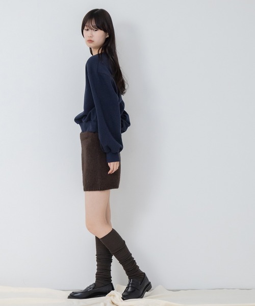 セール】クロップドスウェットトップス / ショート丈 スウェット 長袖