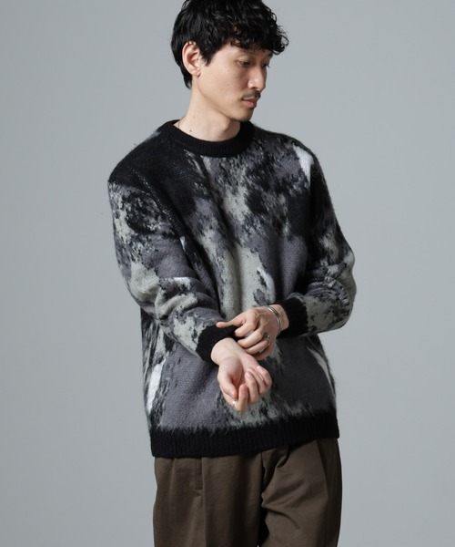 NANO universe（ナノユニバース）の「アート柄クルーネックニット（ニット/セーター・メンズ・その他4/その他3/その他2/その他1・S/M/L）」の6枚目の写真