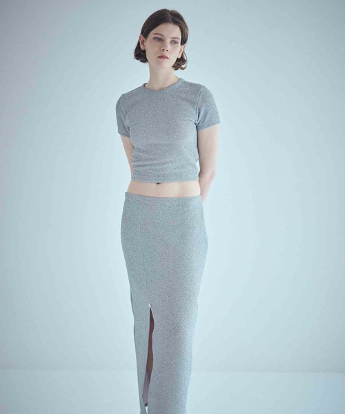 SEA（シー）の「グリッター H/S トップ（Tシャツ/カットソー・レディース・シルバー/ブラック・ONE SIZE）」の2枚目の写真