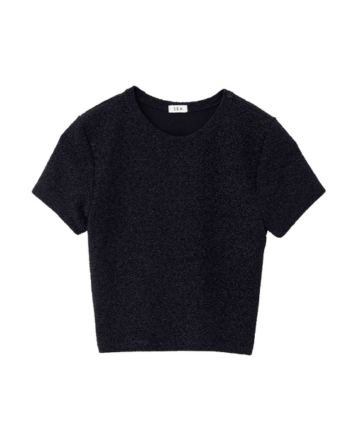 SEA（シー）の「グリッター H/S トップ（Tシャツ/カットソー・レディース・シルバー/ブラック・ONE SIZE）」の3枚目の写真