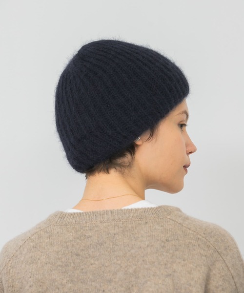 FRATELLI TALLI(フラテリタリ)の「Fratelli Talli ヘアリーニットキャップ(ニットキャップ/ビーニー・レディース・ネイビー/ピンク/ホワイト・FREE)」の5枚目の写真