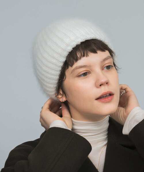 FRATELLI TALLI(フラテリタリ)の「Fratelli Talli ヘアリーニットキャップ(ニットキャップ/ビーニー・レディース・ネイビー/ピンク/ホワイト・FREE)」の8枚目の写真