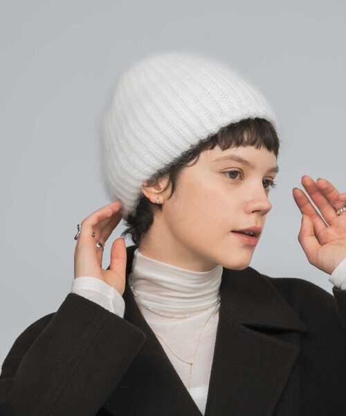 FRATELLI TALLI(フラテリタリ)の「Fratelli Talli ヘアリーニットキャップ(ニットキャップ/ビーニー・レディース・ネイビー/ピンク/ホワイト・FREE)」の9枚目の写真