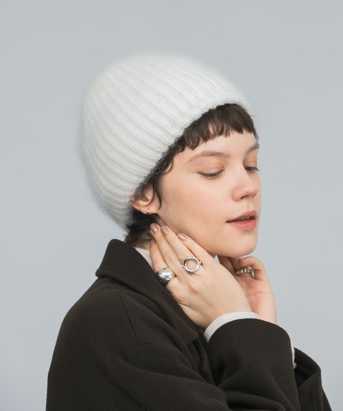 FRATELLI TALLI(フラテリタリ)の「Fratelli Talli ヘアリーニットキャップ(ニットキャップ/ビーニー・レディース・ネイビー/ピンク/ホワイト・FREE)」の10枚目の写真