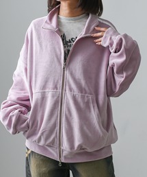 レディースのジャージ（ピンク/桃色系・ライン柄）ファッション