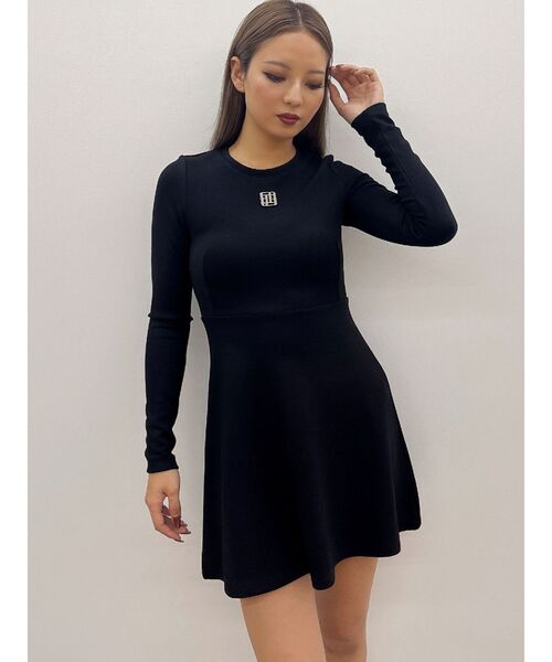 GYDA（ジェイダ）の「GYGYプレートタイトスウェットフレアワンピース（ワンピース・レディース・オフホワイト/ブラック・FREE）」の19枚目の写真