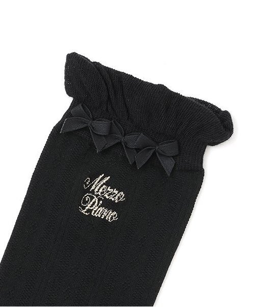 mezzo piano Junior(メゾピアノジュニア)の「フリルリボンソックス(ソックス/靴下・キッズ・ブラック/ホワイト・FREE)」の3枚目の写真
