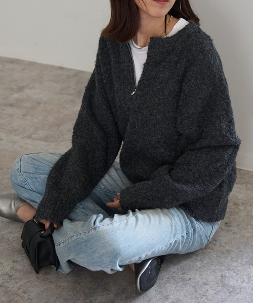 ジップアップニット（ニット/セーター）｜TRIANGLE PALETTE（トライアングルパレット）