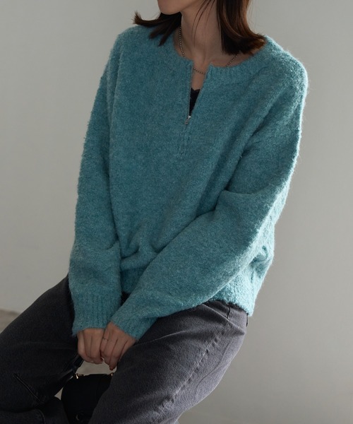 ジップアップニット（ニット/セーター）｜TRIANGLE PALETTE（トライアングルパレット）