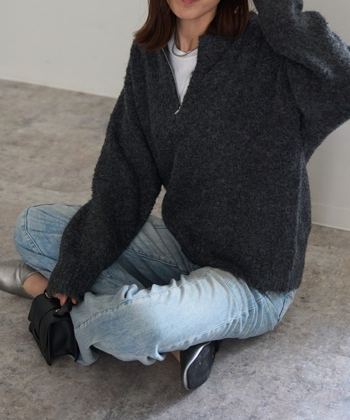 ジップアップニット（ニット/セーター）｜TRIANGLE PALETTE（トライアングルパレット）