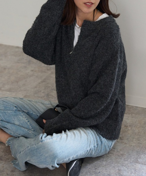 ジップアップニット（ニット/セーター）｜TRIANGLE PALETTE（トライアングルパレット）