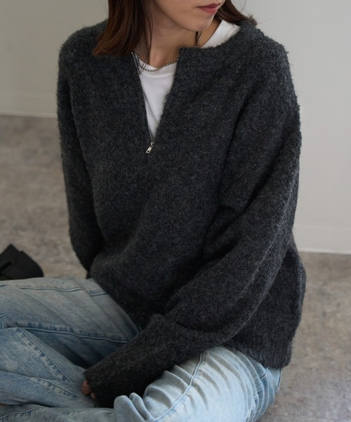 ジップアップニット（ニット/セーター）｜TRIANGLE PALETTE（トライアングルパレット）