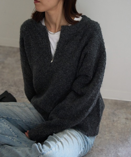 ジップアップニット（ニット/セーター）｜TRIANGLE PALETTE（トライアングルパレット）
