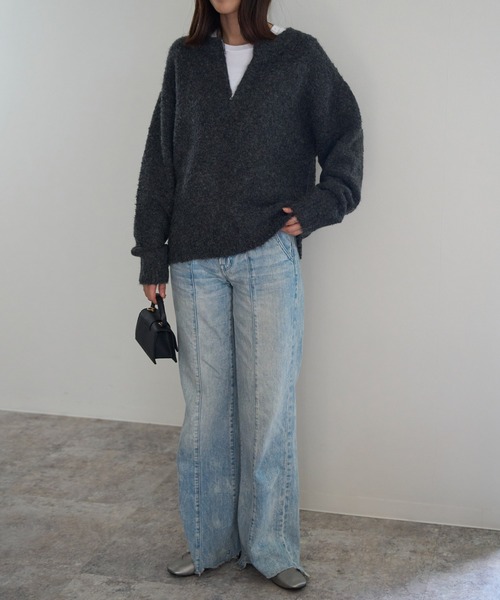 ジップアップニット（ニット/セーター）｜TRIANGLE PALETTE（トライアングルパレット）