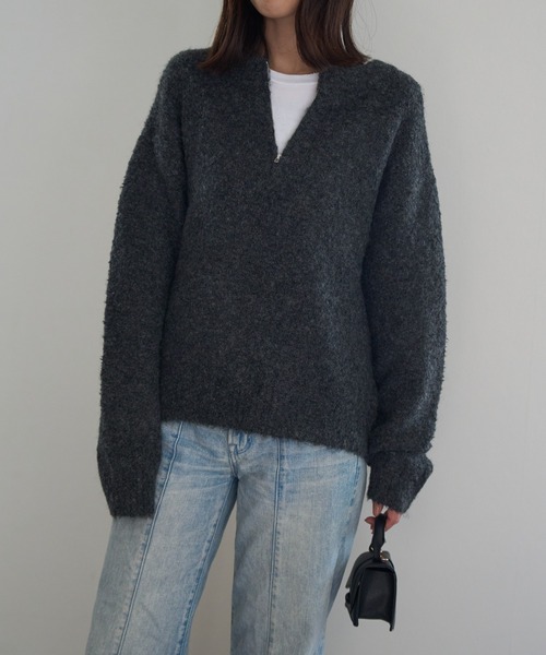 ジップアップニット（ニット/セーター）｜TRIANGLE PALETTE（トライアングルパレット）