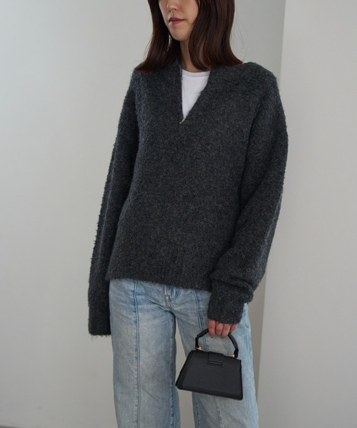 ジップアップニット（ニット/セーター）｜TRIANGLE PALETTE（トライアングルパレット）