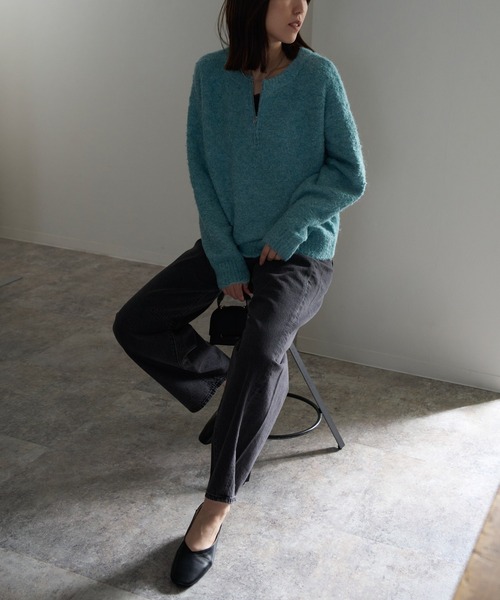 ジップアップニット（ニット/セーター）｜TRIANGLE PALETTE（トライアングルパレット）