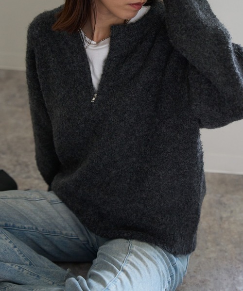 ジップアップニット（ニット/セーター）｜TRIANGLE PALETTE（トライアングルパレット）