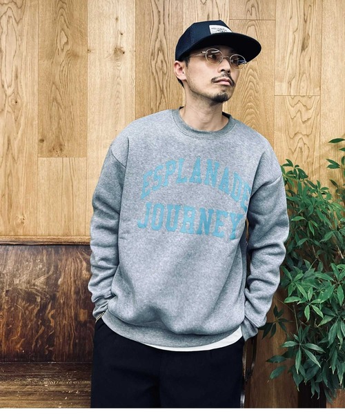 Right-on（ライトオン）の「Other(ソノタ)【メンズ】裏起毛プリントスウェット（スウェット・メンズ・ブラック/グレー/ダークグリーン/ブルー・M/L/XL）」の2枚目の写真
