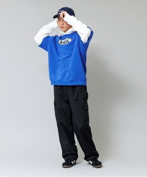 GLAZOS（グラソス）の「【大人向けサイズあり】【あったか】ナイロン起毛裏地付きカーゴパンツ（カーゴパンツ・キッズ・ブラック/ブラウン/チャコールグレー・LL/S/M/L）」の18枚目の写真