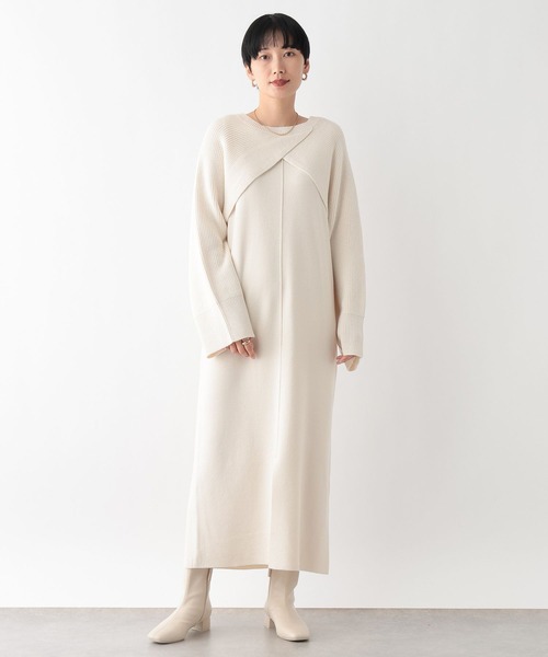 LEPSIM(レプシィム)の「2WAYショルダーカーデSETワンピース2 241924(ワンピース・レディース・アイボリー/ライトブルー/グレー/ブラック・FREE)」の8枚目の写真