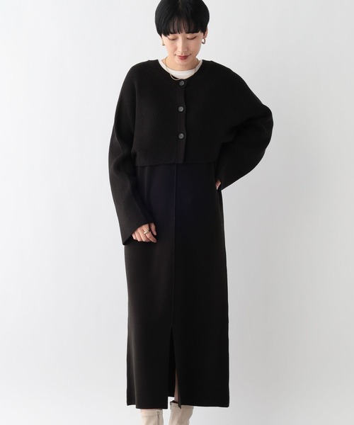 LEPSIM(レプシィム)の「2WAYショルダーカーデSETワンピース2 241924(ワンピース・レディース・アイボリー/ライトブルー/グレー/ブラック・FREE)」の12枚目の写真