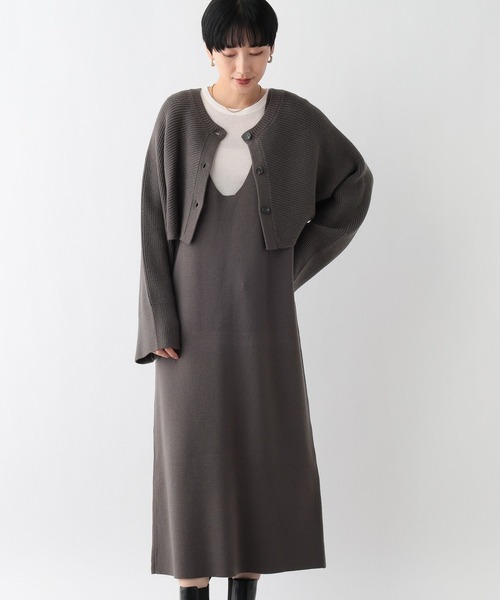 LEPSIM(レプシィム)の「2WAYショルダーカーデSETワンピース2 241924(ワンピース・レディース・アイボリー/ライトブルー/グレー/ブラック・FREE)」の19枚目の写真