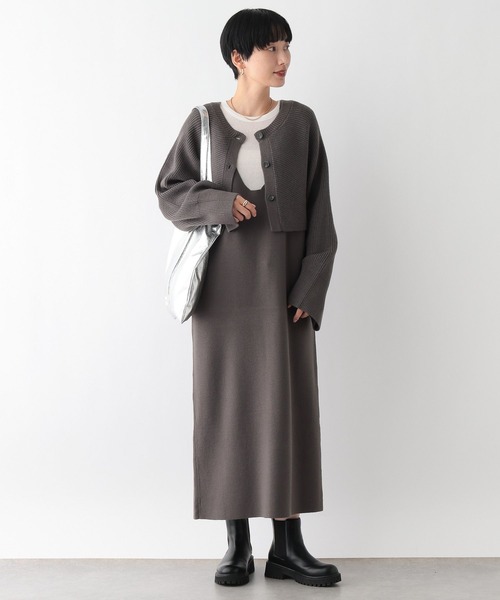 LEPSIM(レプシィム)の「2WAYショルダーカーデSETワンピース2 241924(ワンピース・レディース・アイボリー/ライトブルー/グレー/ブラック・FREE)」の22枚目の写真