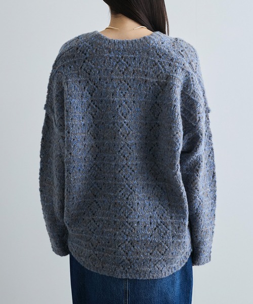 VIS（ビス）の「ミックスカラー深Vネックニット（ニット/セーター・レディース・グレー系その他/ブルー系その他4/ベージュ系その他・FREE）」の11枚目の写真