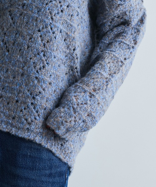 VIS（ビス）の「ミックスカラー深Vネックニット（ニット/セーター・レディース・グレー系その他/ブルー系その他4/ベージュ系その他・FREE）」の7枚目の写真