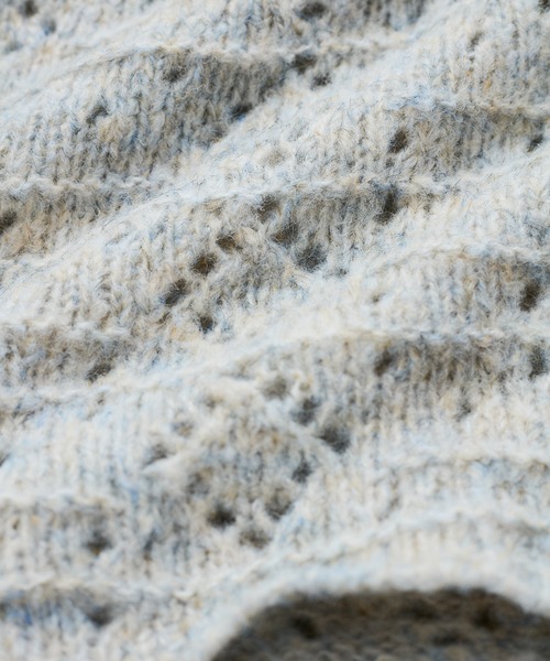 VIS（ビス）の「ミックスカラー深Vネックニット（ニット/セーター・レディース・グレー系その他/ブルー系その他4/ベージュ系その他・FREE）」の4枚目の写真