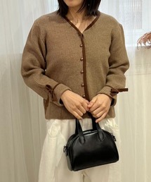 パイピングリボンカーディガン