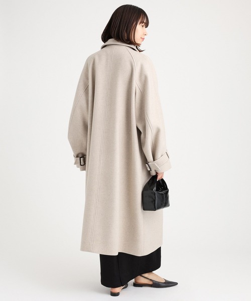 BABYLONE（バビロン）の「ステンカラーロングコート（ステンカラーコート・レディース・ライトグレー/ベージュ・フリー）」の5枚目の写真